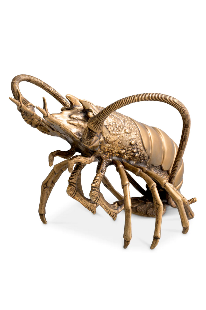 Objet décoratif en laiton vieilli | Eichholtz Lobster | Meubleluxe.fr