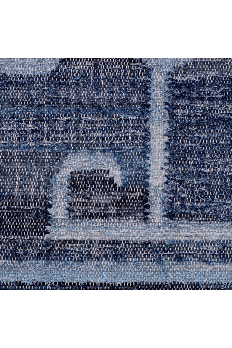 Tapis en coton bleu 200 x 300 cm | Eichholtz Palmaria | Meubleluxe.fr