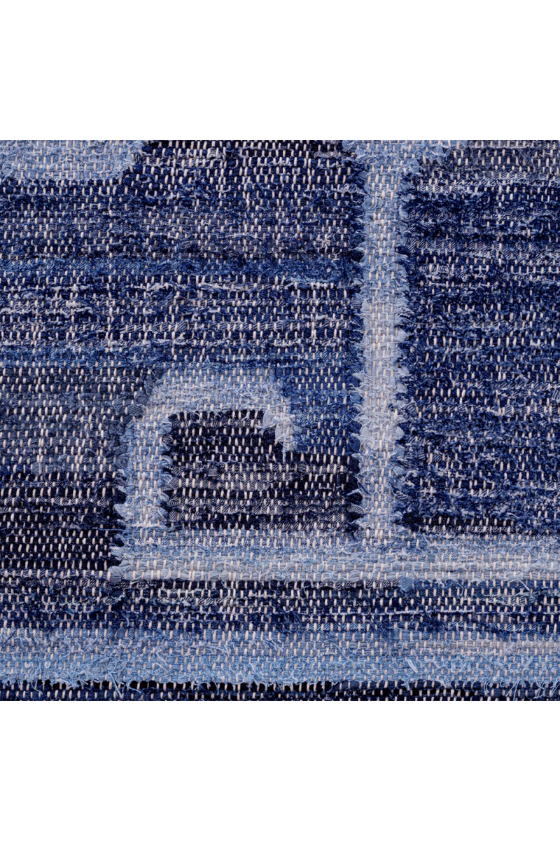Tapis en coton bleu 300 x 400 cm | Eichholtz Palmaria | Meubleluxe.fr