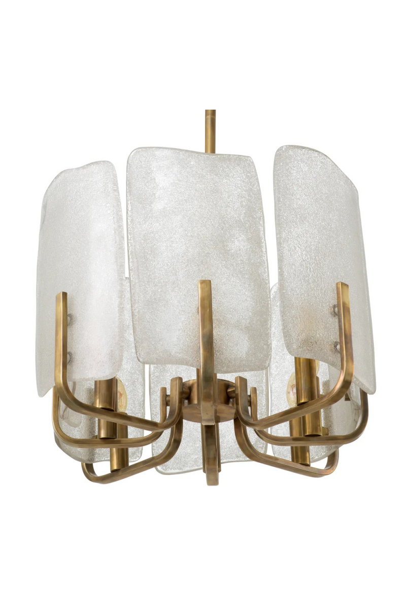 Suspension en Verre Artisanal et Laiton Vintage | Eichholtz Serrano | Meubleluxe.fr