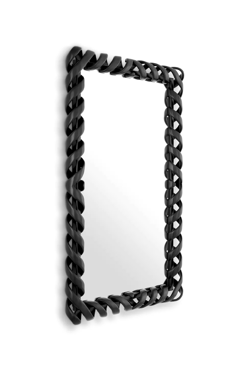 Miroir rectangulaire torsadé en bronze | Eichholtz Casone | Meubleluxe.fr