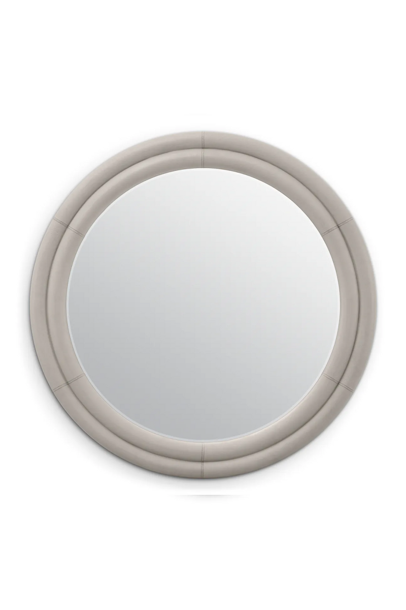 Miroir en cuir gris | Eichholtz Bastioni | Meubleluxe.fr