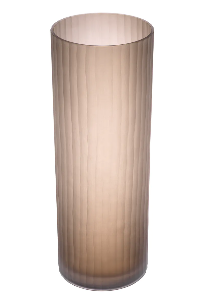 Vase en verre dépoli marron | Eichholtz Haight M | Meubleluxe.fr