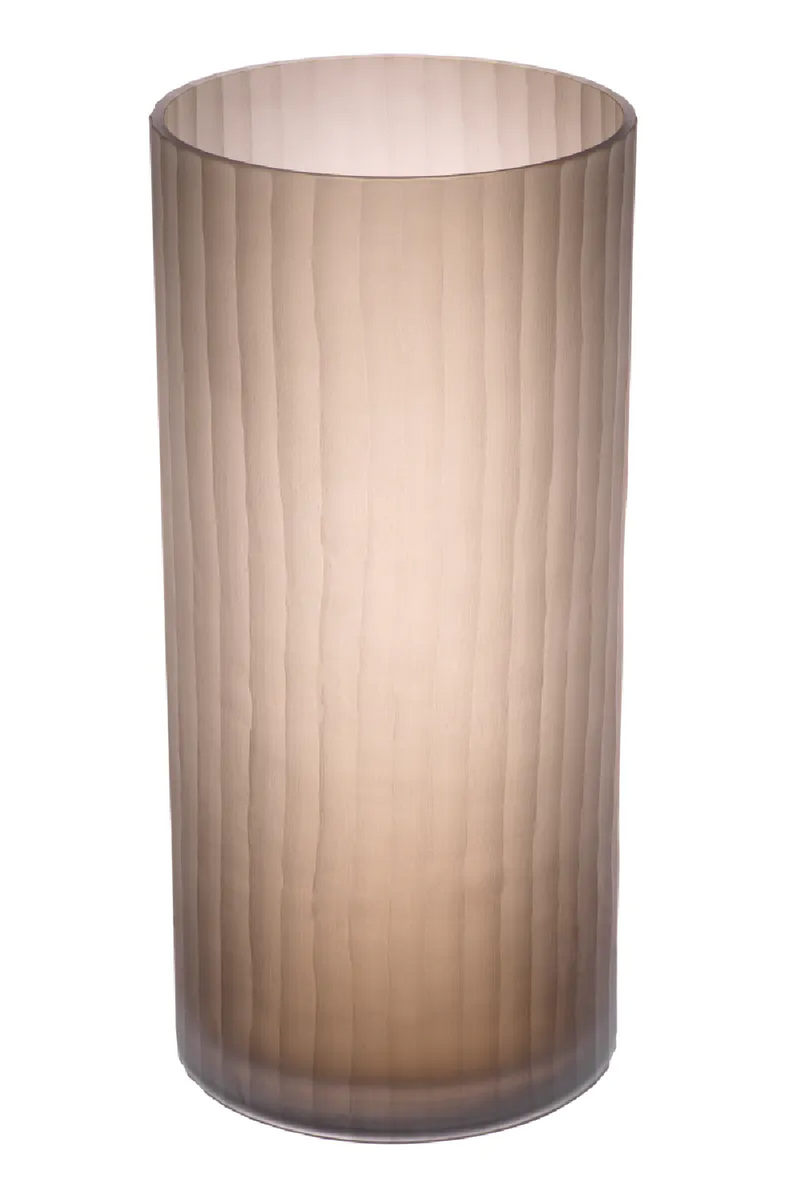 Vase en verre dépoli marron | Eichholtz Haight S | Meubleluxe.fr