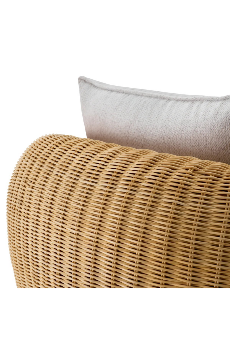 Fauteuil pivotant en rotin naturel | Eichholtz Rafael | Meubleluxe.fr