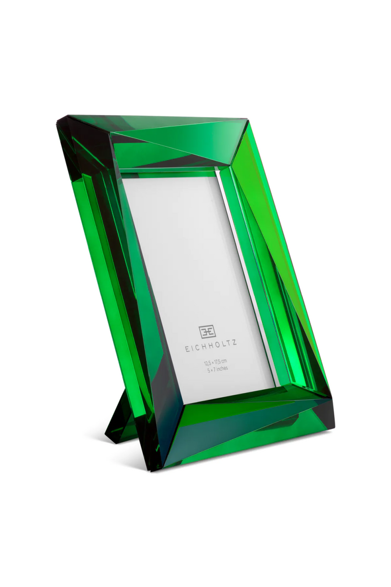 Cadre photo en cristal vert (lot de 2) | Eichholtz Obliquity L | Meubleluxe.fr