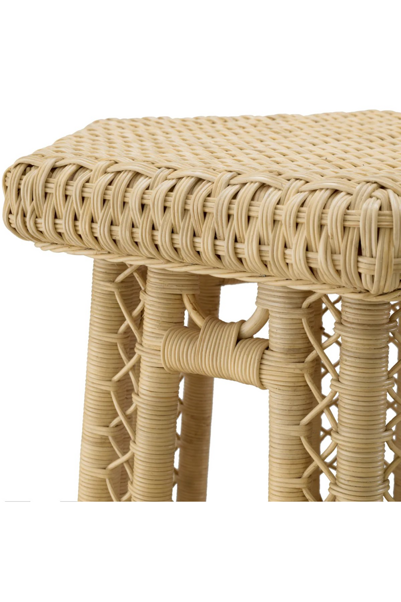 Table d'appoint en rotin naturel | Eichholtz Saba Hexagon | Meubleluxe.fr