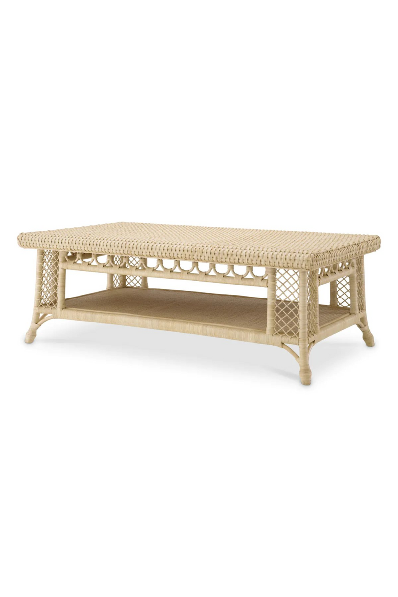 Table basse en rotin naturel | Eichholtz Saba | Meubleluxe.fr