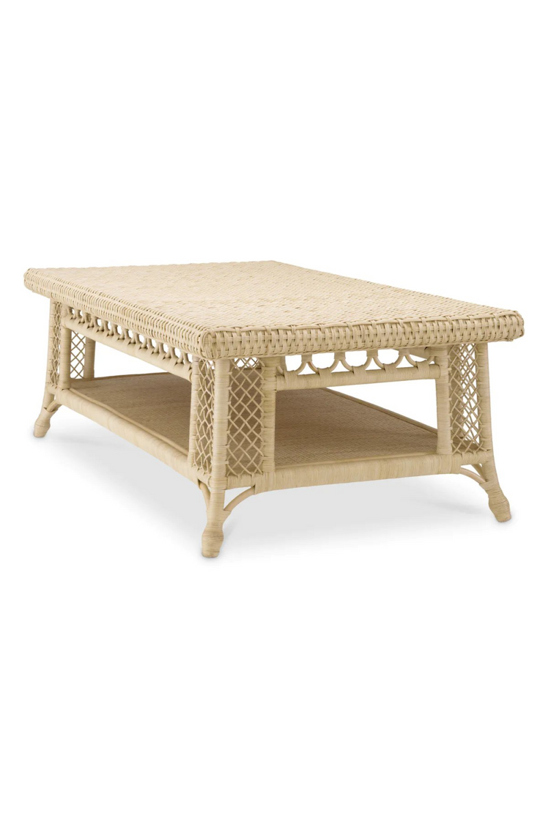 Table basse en rotin naturel | Eichholtz Saba | Meubleluxe.fr