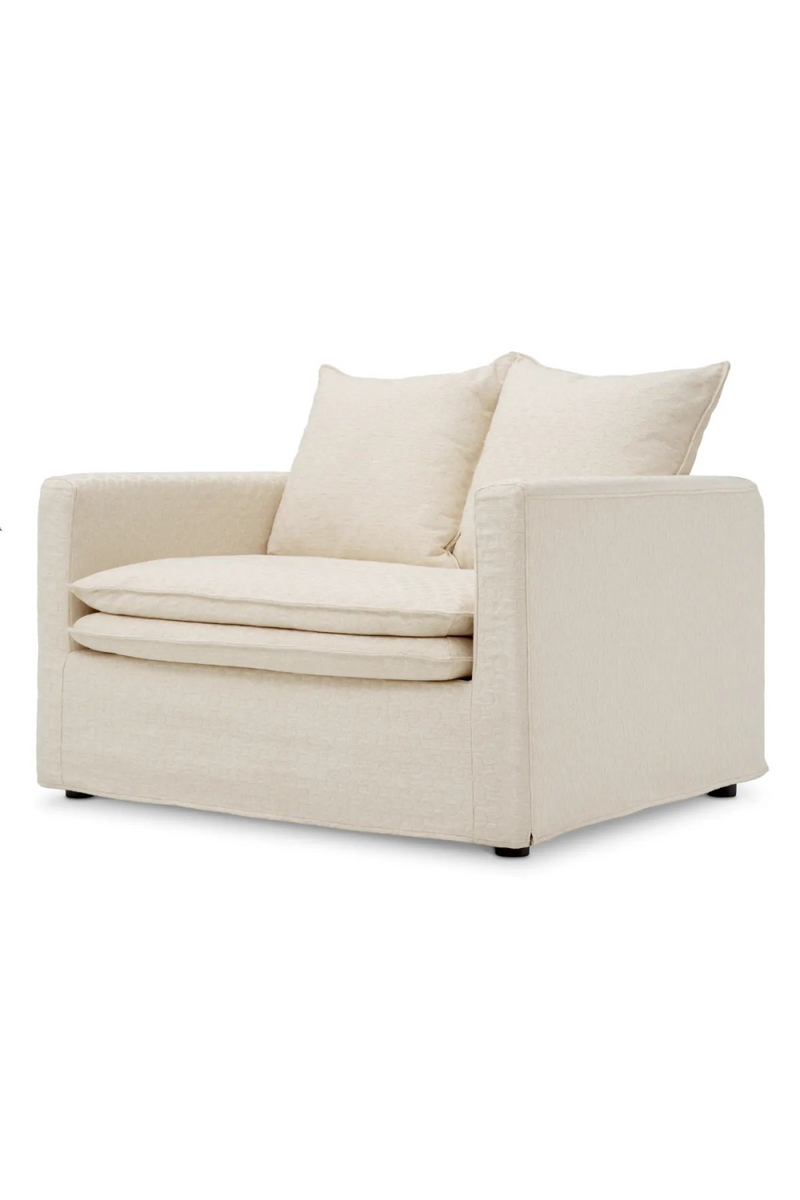 Fauteuil Sunbeam brisé blanc | Eichholtz Montgomery | Muebleluxe.fr