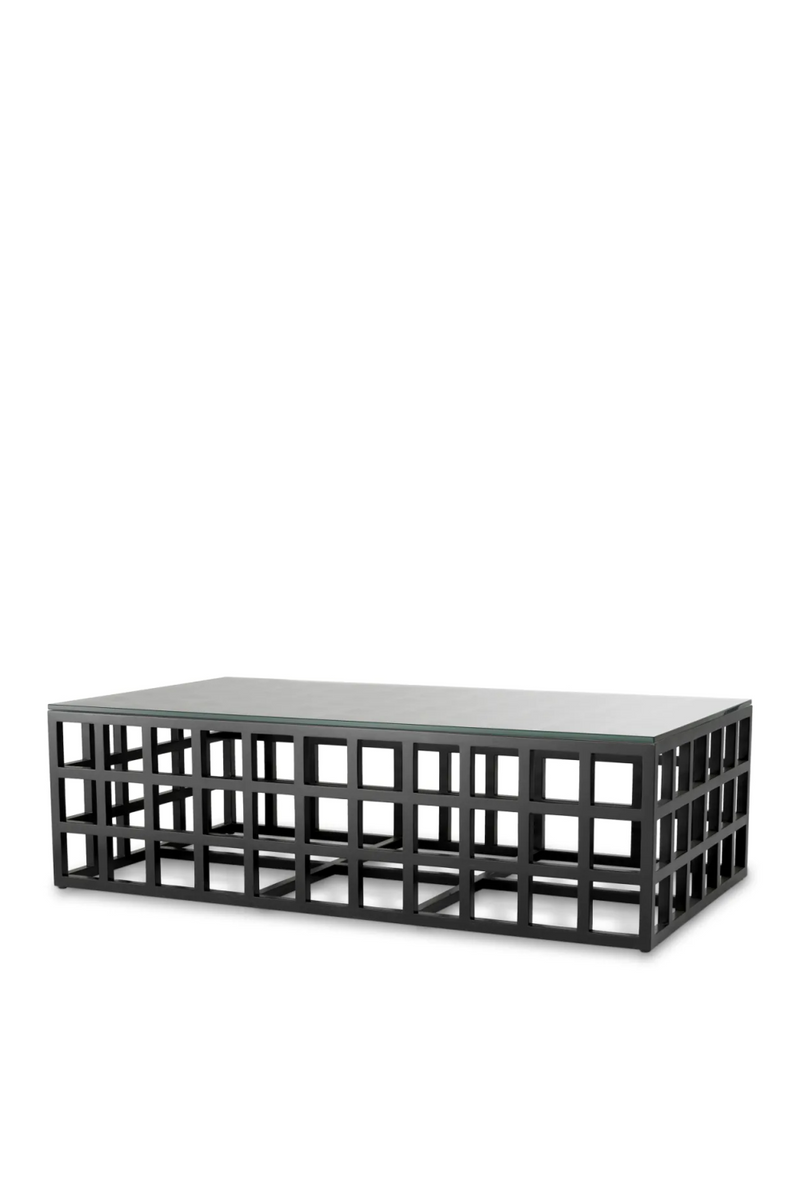 Table basse rectangulaire en bois noir | Eichholtz Cubico | Meubleluxe.fr