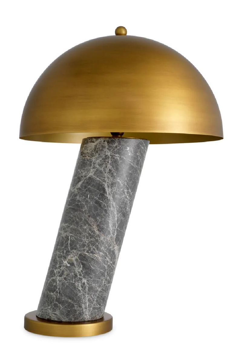 Lampe de table en marbre gris et laiton antique | Eichholtz Daniel | Meubleluxe.fr