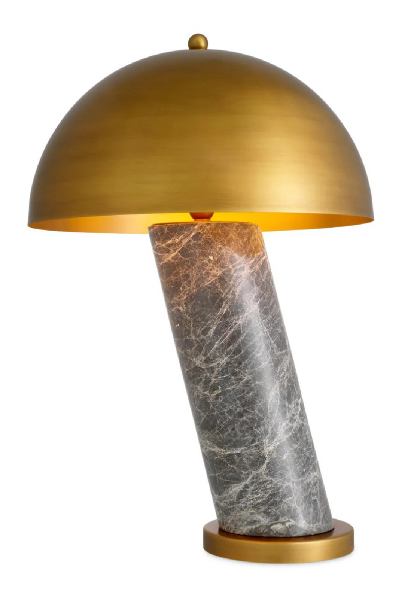 Lampe de table en marbre gris et laiton antique | Eichholtz Daniel | Meubleluxe.fr