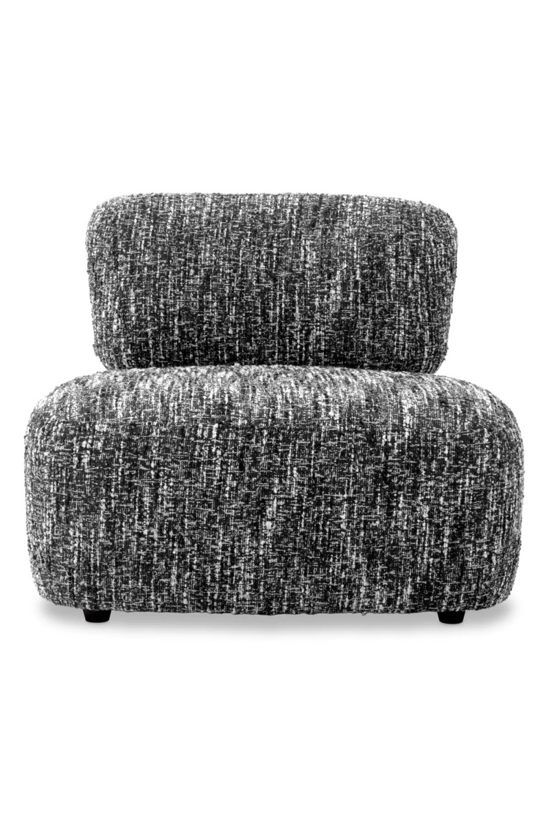 Fauteuil bouclé Sonata Noir | Eichholtz Leon | Meubleluxe.fr