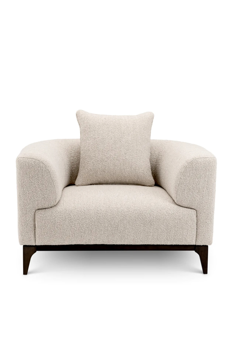 Fauteuil bouclé blanc craie | Eichholtz Brannan | Meubleluxe.fr