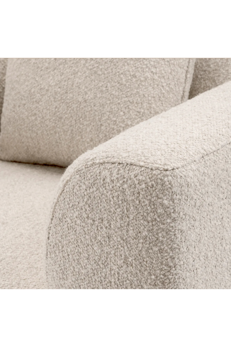 Fauteuil bouclé blanc craie | Eichholtz Brannan | Meubleluxe.f