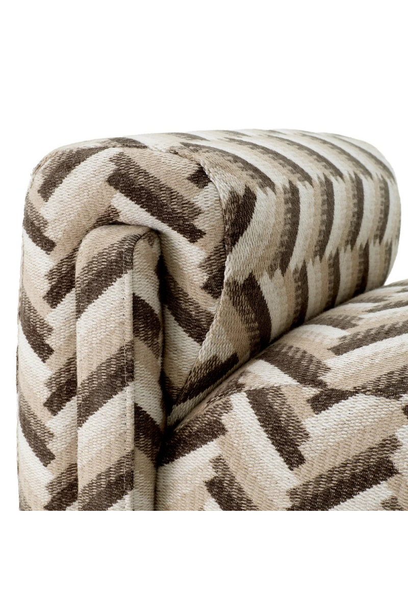 Banc de tissage à chevron marron | Eichholtz Del Vale  | Meubleluxe.fr