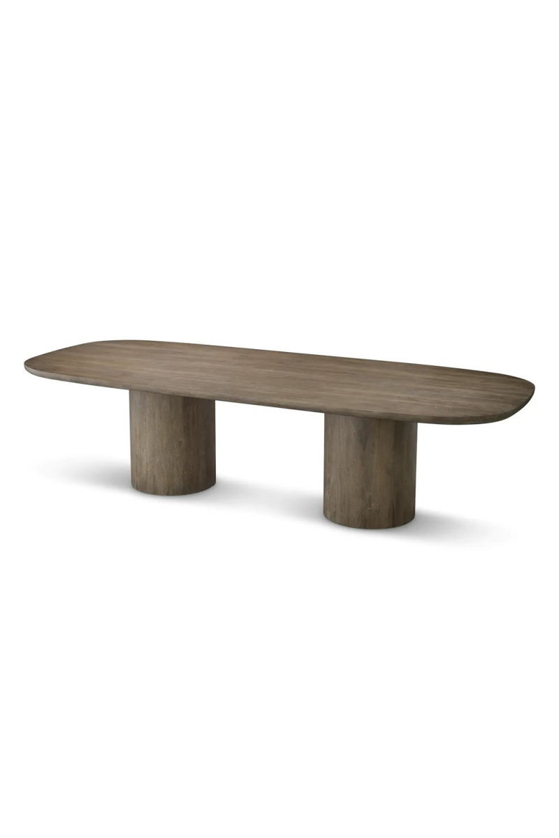 Table à manger en placage de chêne marron Silverstone | Eichholtz Lindbrook | Meubleluxe.fr