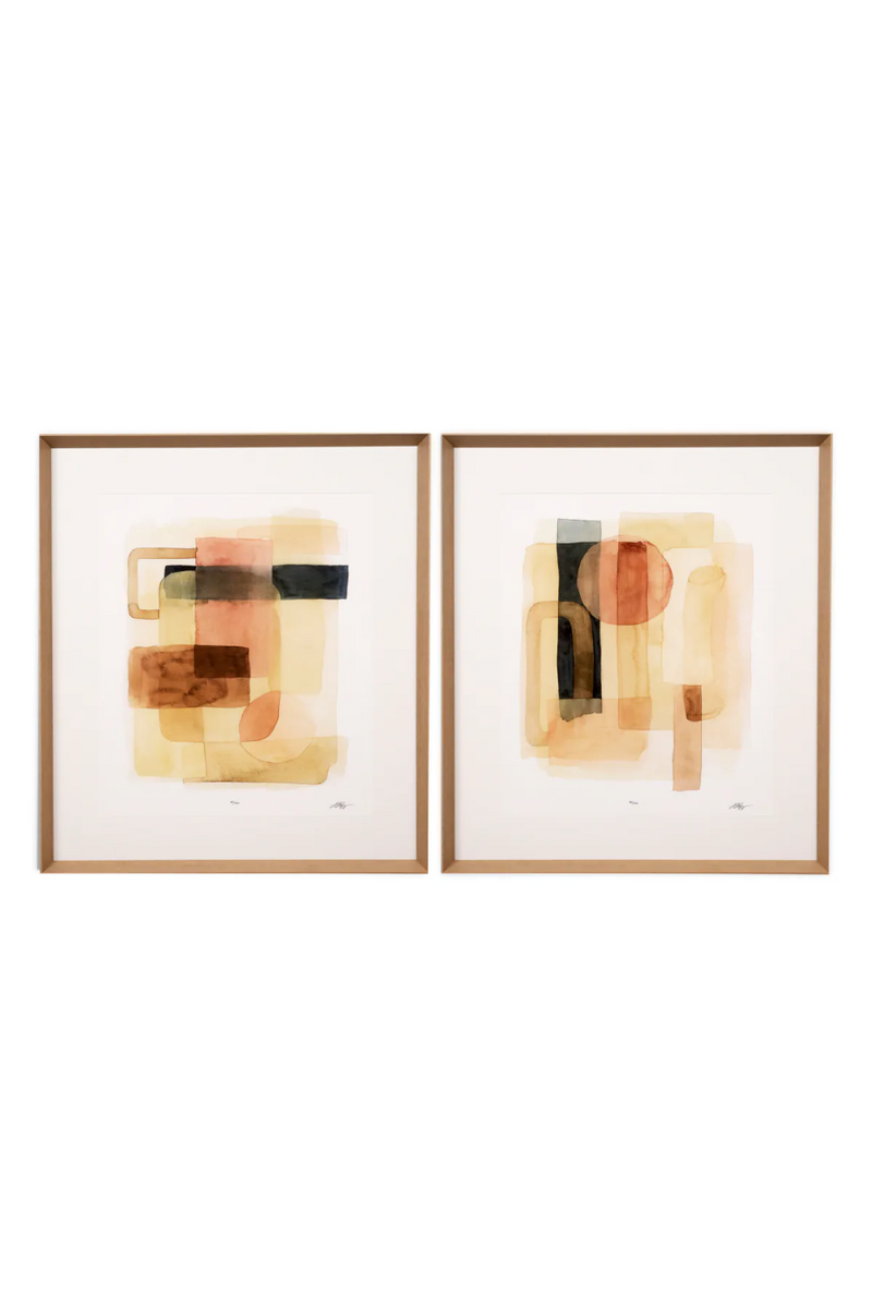 Tableau d'art abstrait (lot de 2) | Eichholtz Grace Popp | Meubleluxe.fr