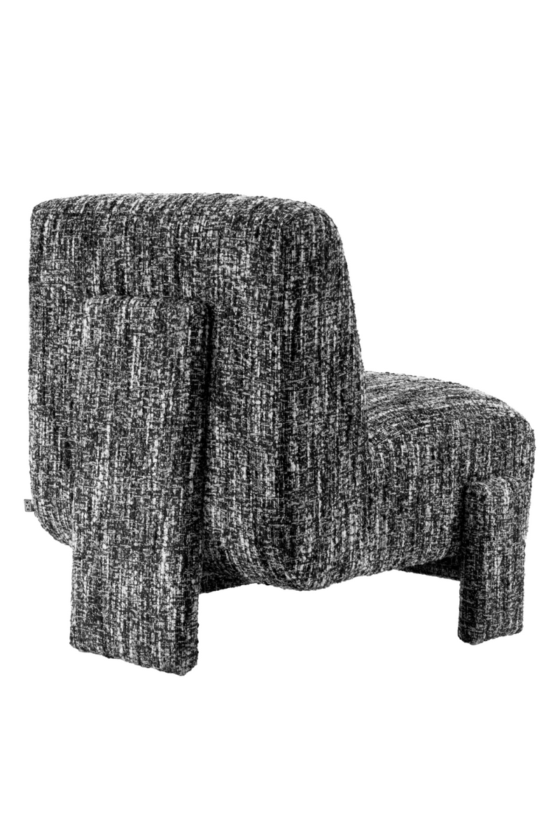 Fauteuil bouclé Sonata Noir | Eichholtz Rockdale | Meubleluxe.fr