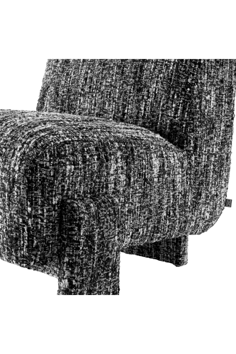 Fauteuil bouclé Sonata Noir | Eichholtz Rockdale | Meubleluxe.fr