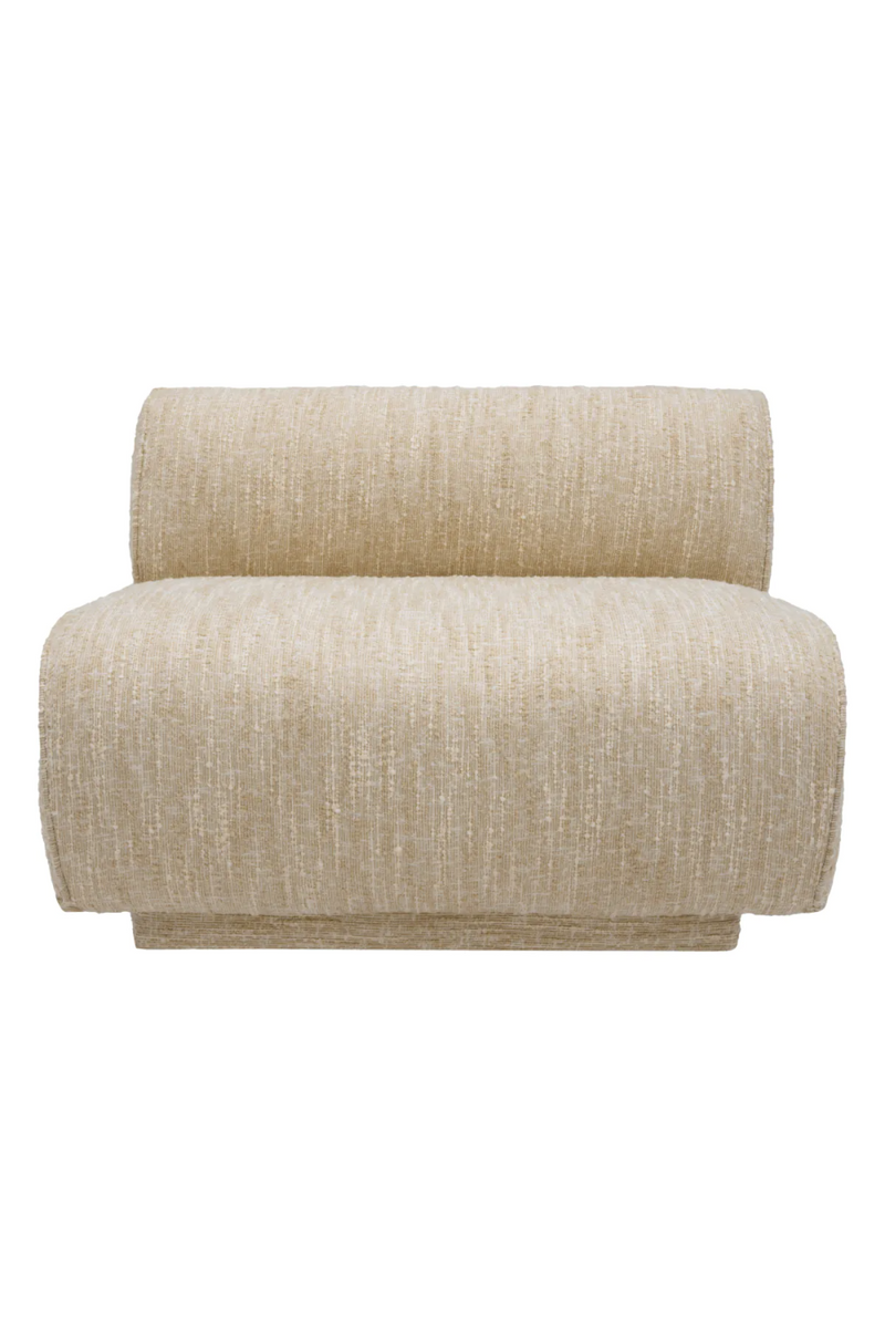 Fauteuil Bouclé Sonata Crème | Eichholtz Urbano | Meubleluxe.fr