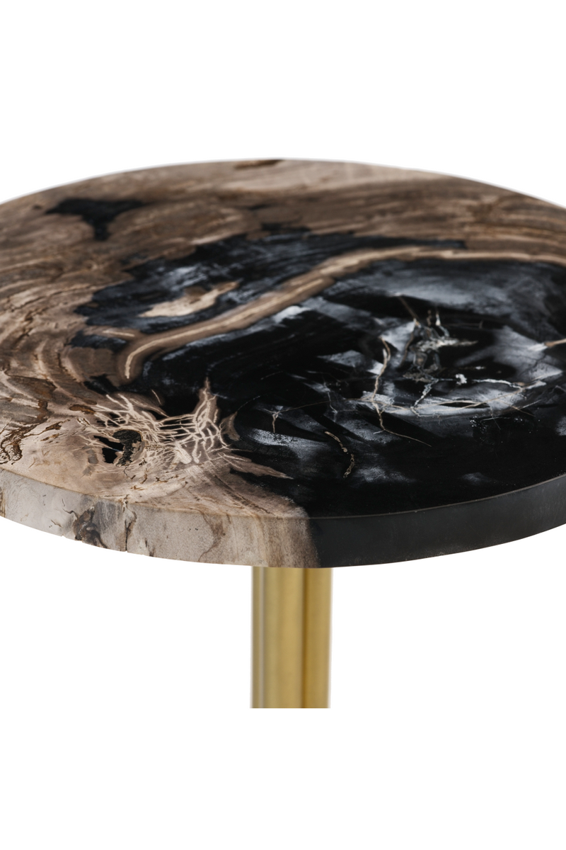 Table d'appoint en bois pétrifié | Andrew Martin Epiphany | Meubleluxe.fr
