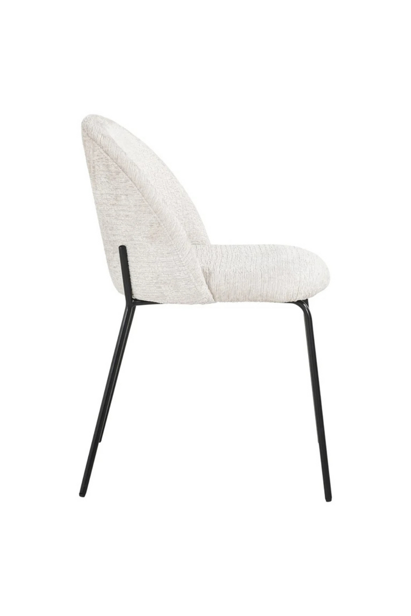 Modern Dining Chair Bouclé White | richmond indigo