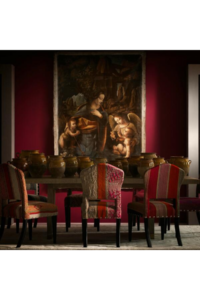 Chaise de salle à manger multicolore en laine | Andrew Martin Bacall | Meubleluxe.fr