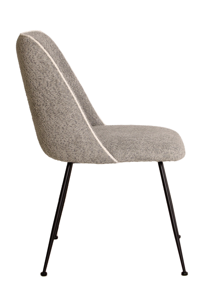 Chaise de salle à manger en tissu chenille grise | Andrew Martin Colina | Meubleluxe.fr