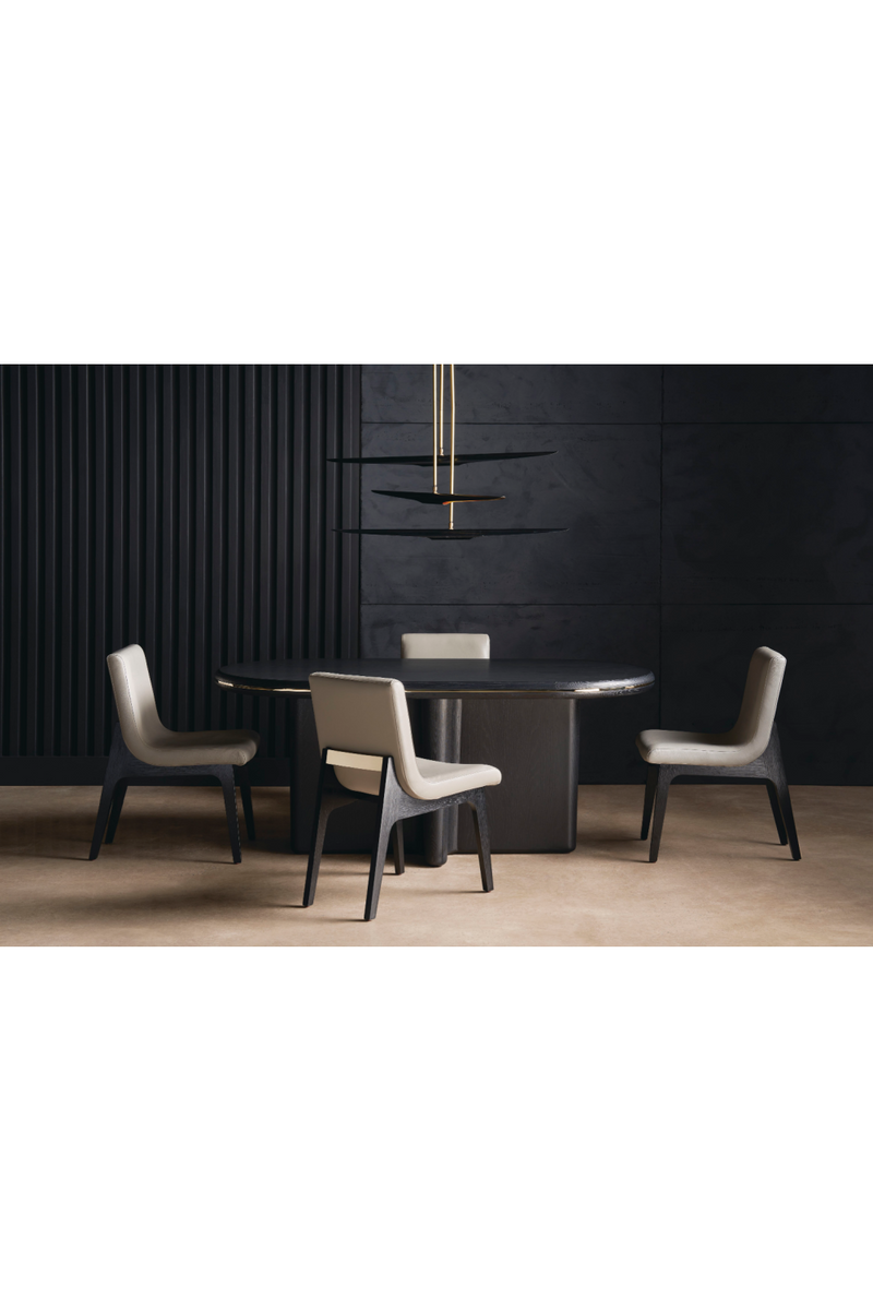 Table de salle à manger ovale en bois noir | Andrew Martin Monty | Meubleluxe.fr