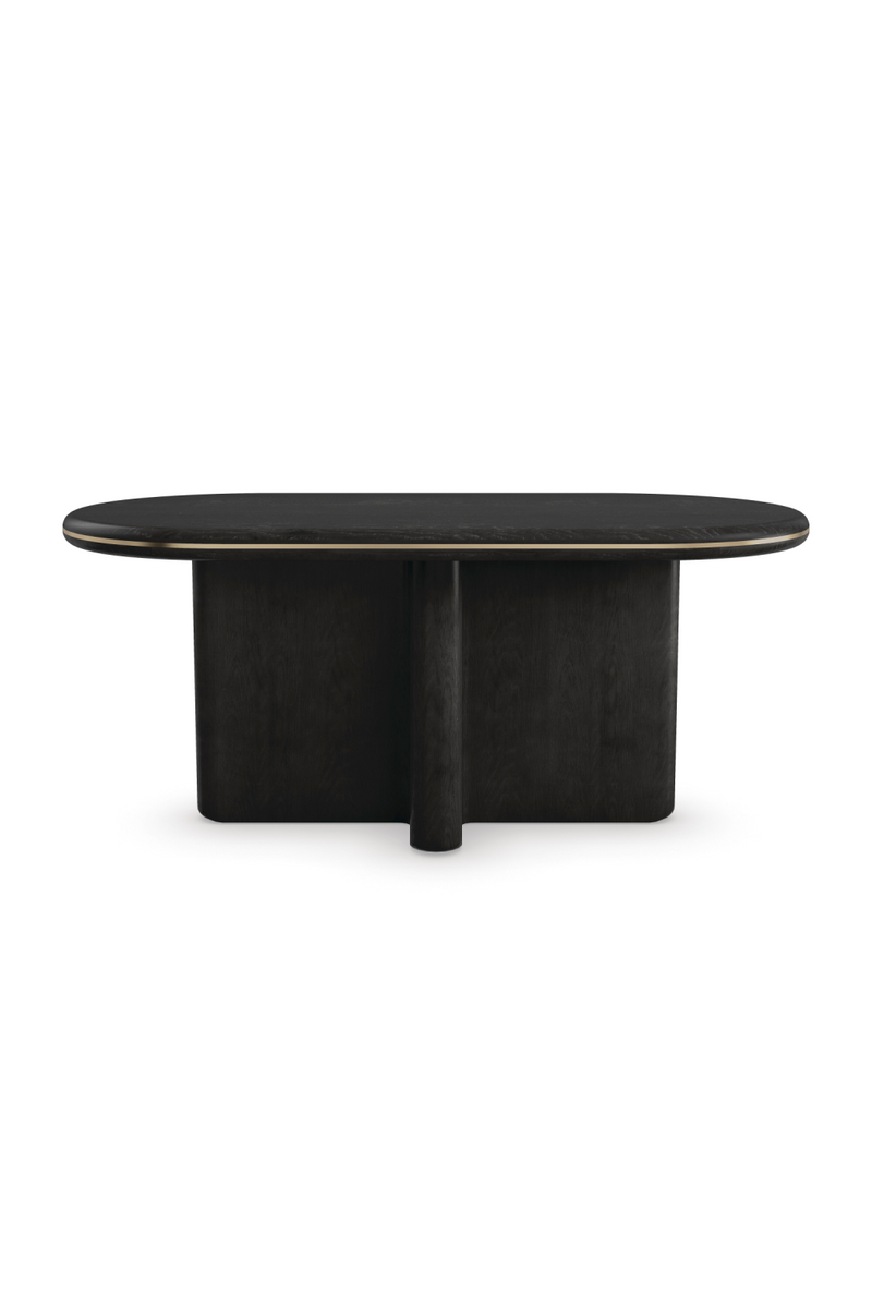 Table de salle à manger ovale en bois noir | Andrew Martin Monty | Meubleluxe.fr