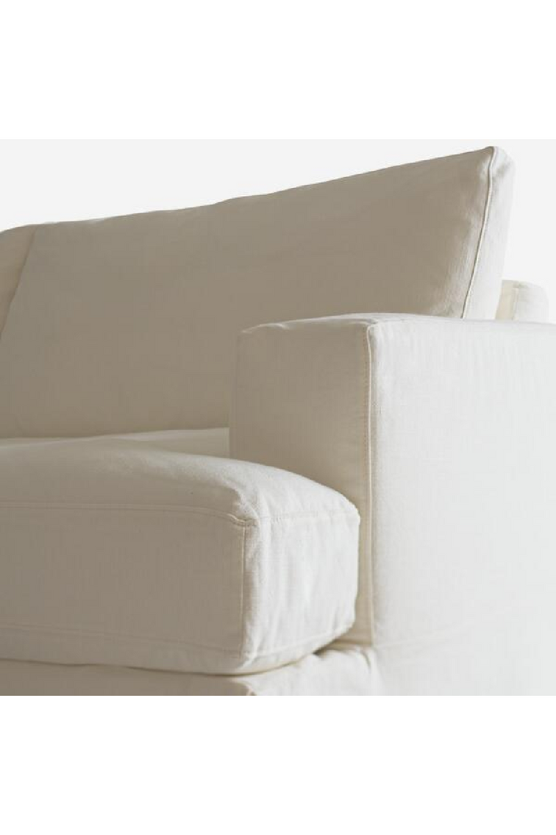 Canapé 4 places en lin blanc | Andrew Martin Strand | Meubleluxe.fr