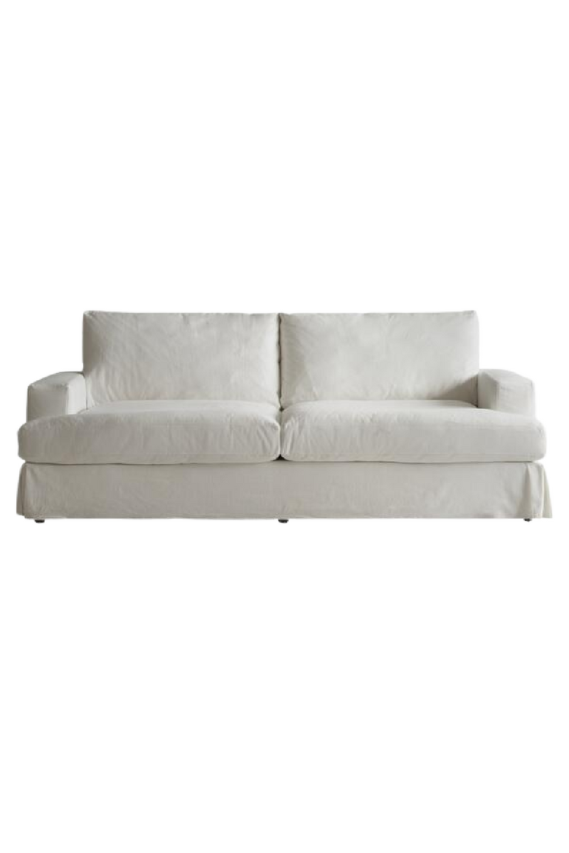 Canapé 4 places en lin blanc | Andrew Martin Strand | Meubleluxe.fr