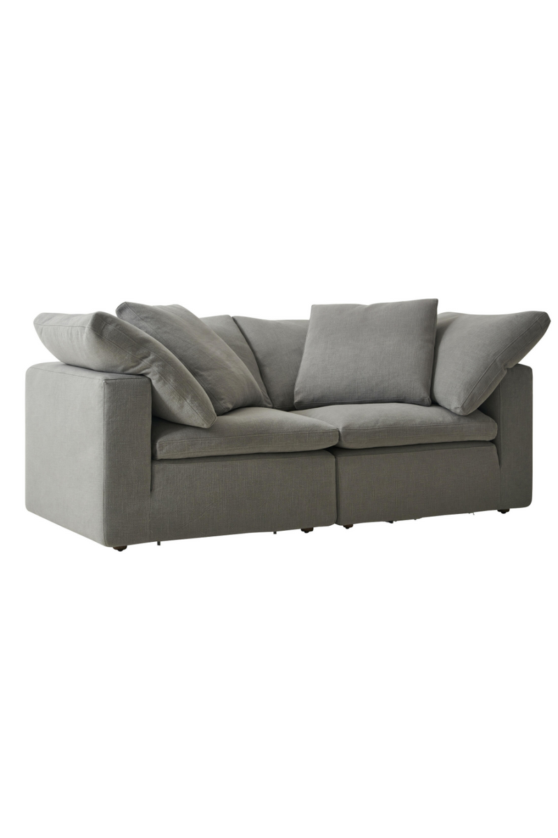 Canapé modulable en lin gris (module d'angle) | Andrew Martin Truman L | Meubleluxe.fr