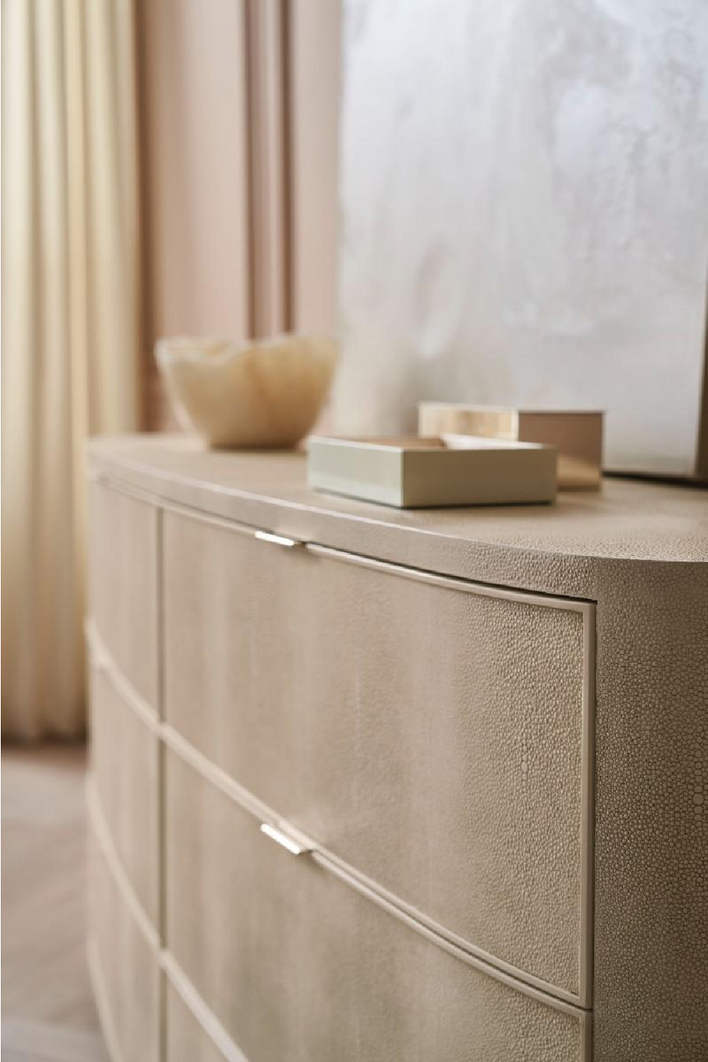 Ivory shagreen chest of drawers | Caracole Simply