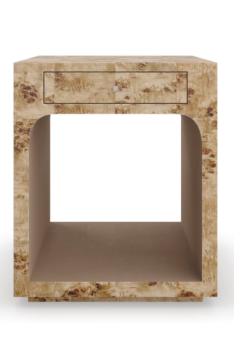 Table d'appoint carrée en bois de Mappa | Caracole Burlesque | Meubleluxe.fr