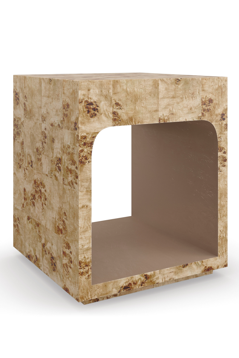 Table d'appoint carrée en bois de Mappa | Caracole Burlesque | Meubleluxe.fr