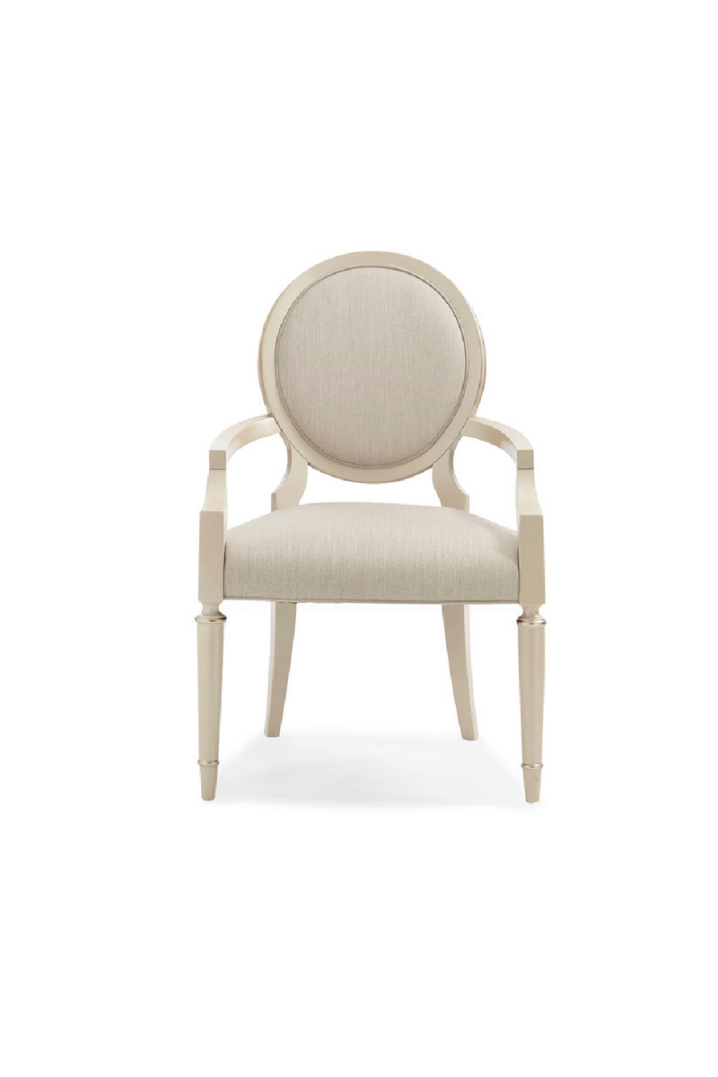 Chaise classique de salle à manger en tissu beige | Caracole Chitter Chatter | Meubleluxe.fr