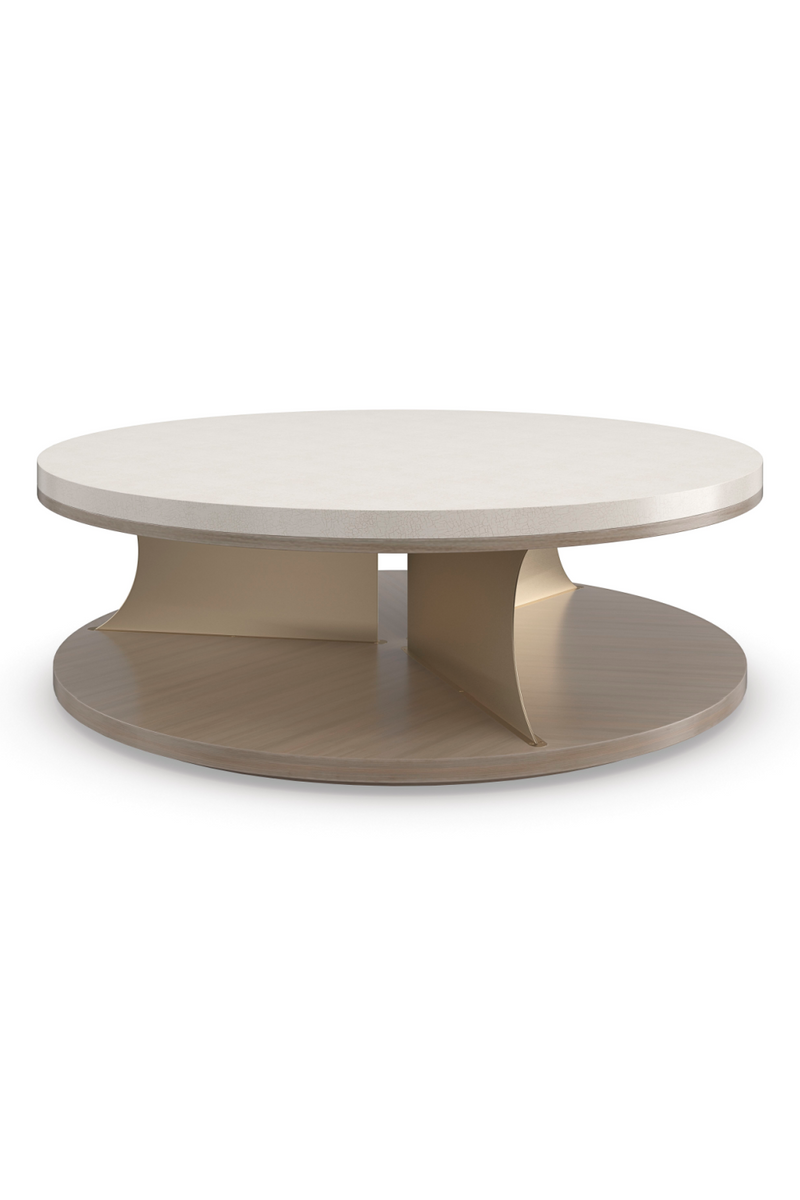 Table basse ronde en bois de Koto | Caracole Braces | Meubleluxe.fr