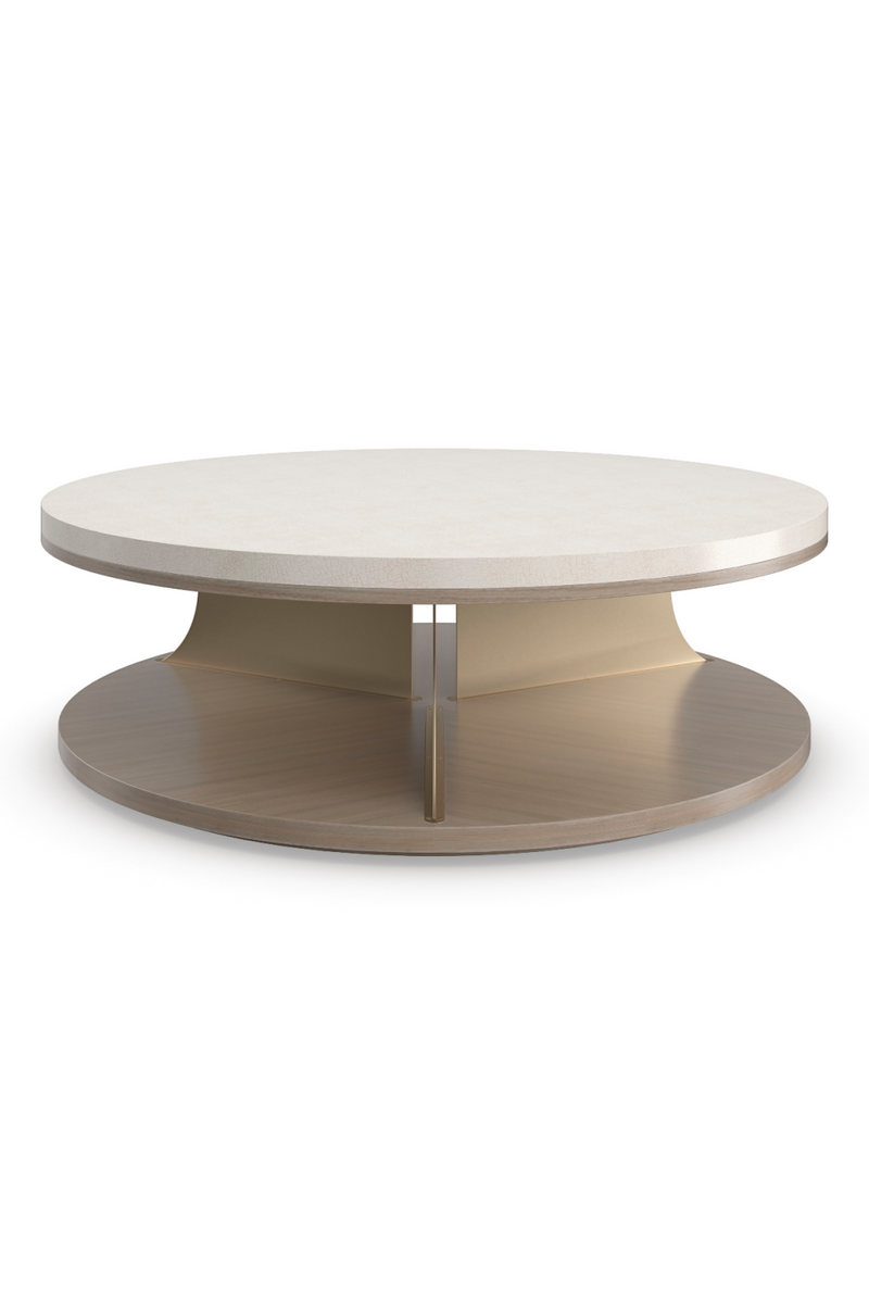 Table basse ronde en bois de Koto | Caracole Braces | Meubleluxe.fr