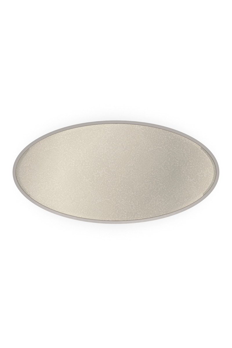 Table basse ovale en verre et métal | Caracole Shimmer | Meubleluxe.fr