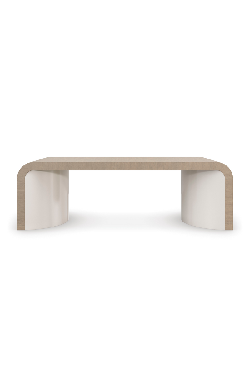 Table basse incurvée en bois de chêne clair | Caracole Movement | Meubleluxe.fr