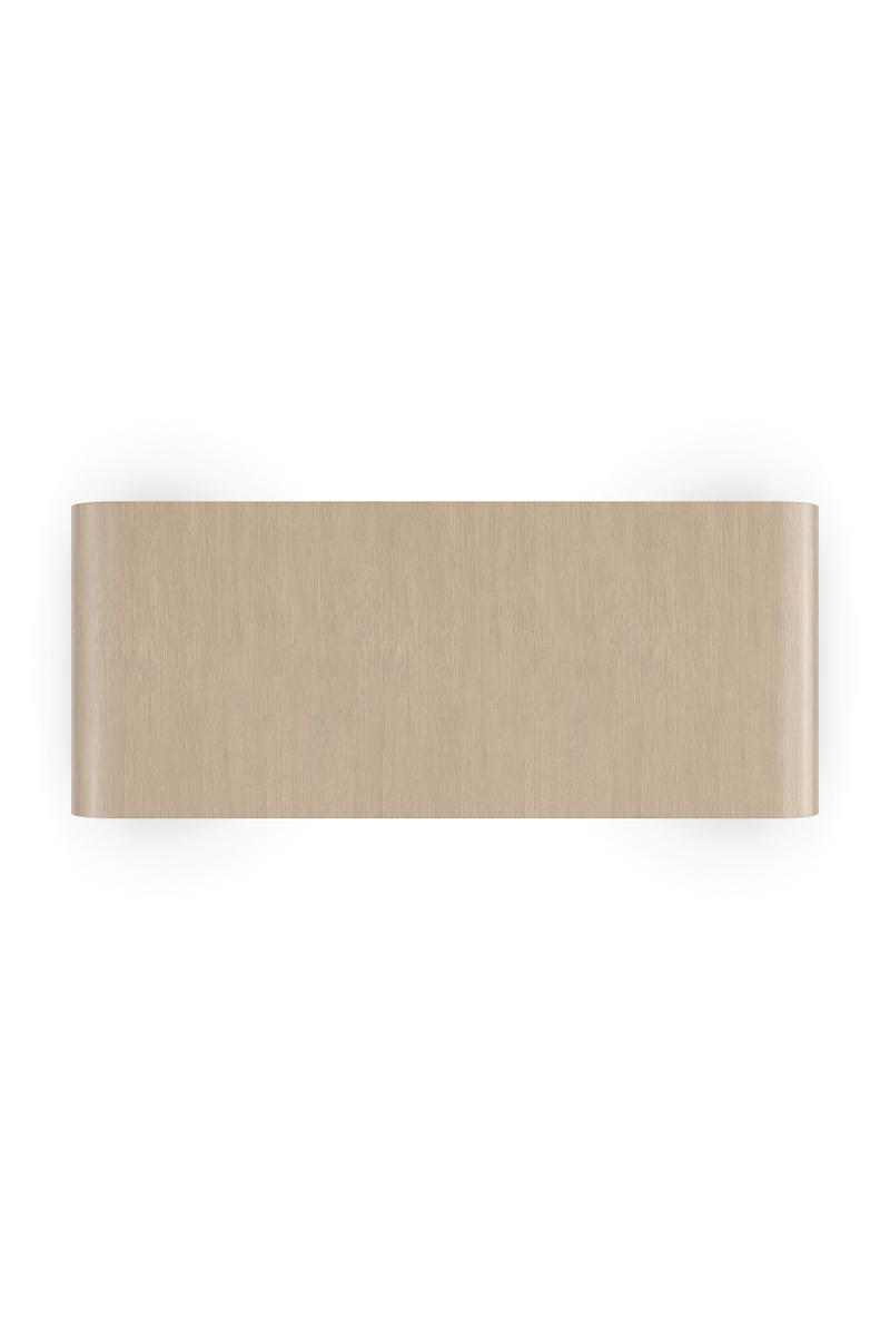 Table basse incurvée en bois de chêne clair | Caracole Movement | Meubleluxe.fr