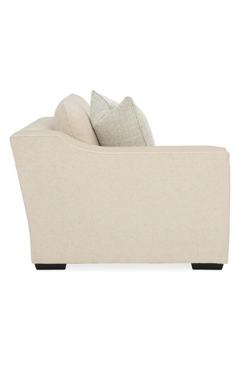 Canapé module d'angle gauche en tissu blanc écru | Caracole Back On | Meubleluxe.fr