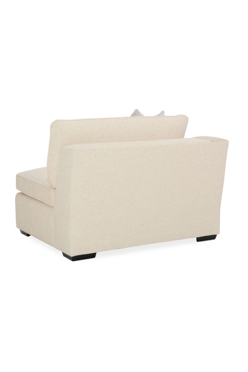 Canapé module d'angle gauche en tissu blanc écru | Caracole Back On | Meubleluxe.fr