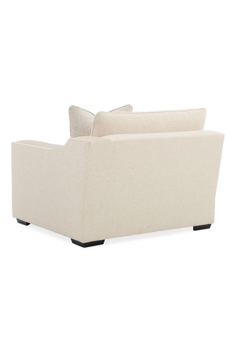 Canapé module d'angle droit en tissu blanc écru | Caracole Back On | Meubleluxe.fr