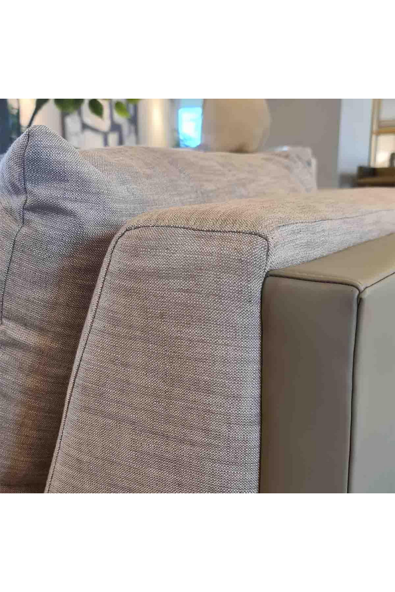 Canapé module droit en tissu taupe | Caracole Archipelago | Meubleluxe.fr