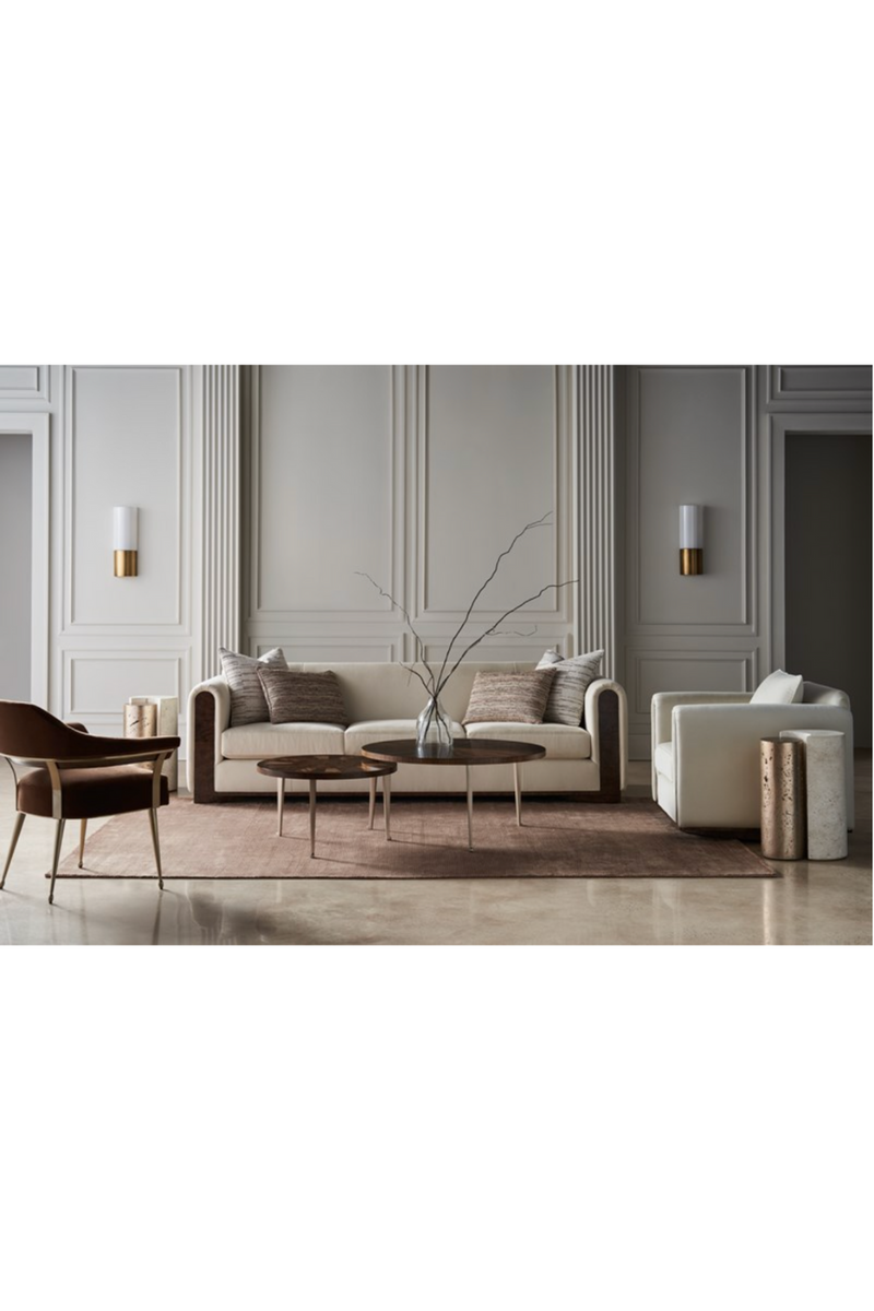 2 seater sofa in ivory fabric | Caracole Remix 