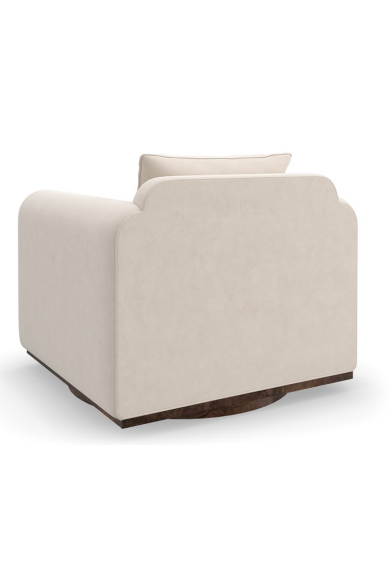 Armchair in ivory fabric | Caracole Remix